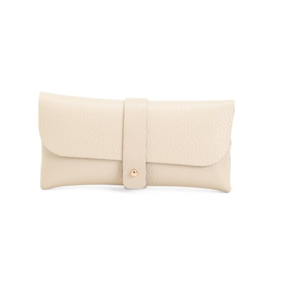 ISADORA latte Made In Italy Leather Pouch - Picture 1 of 2